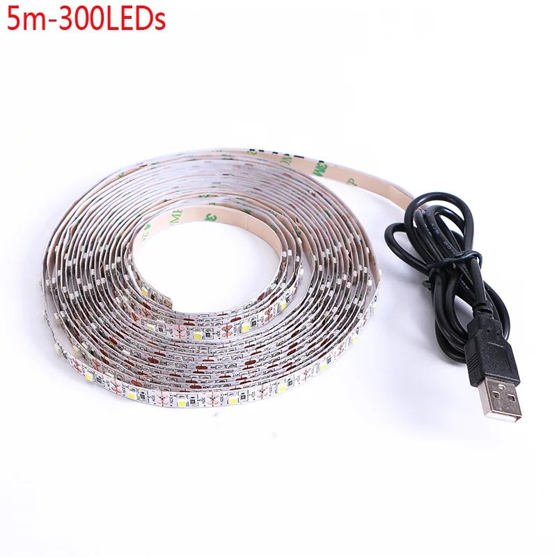 5V USB Strips 2835 White Warm Red Blue Tira