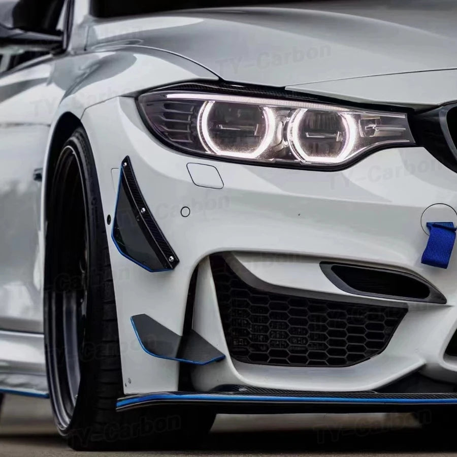 For BMW F80 M3 F82 M4 Real Carbon Fiber Front Splitter Bumper