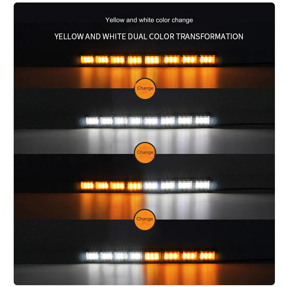For Auto 2PCS Windshield Flasher 54LED Strobe Warning Bar Pickup