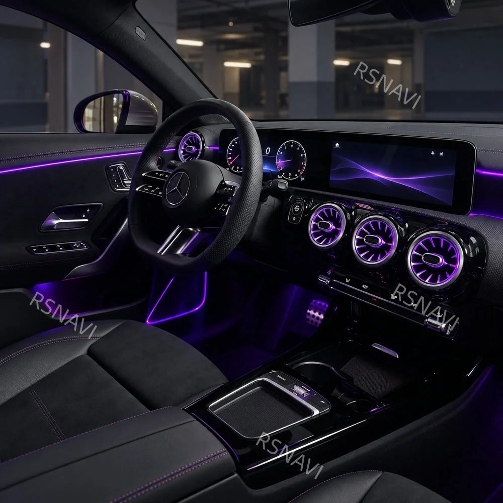 Ambient Lighting Retrofit Kit Guides Wiring Fits Mercedes-Benz