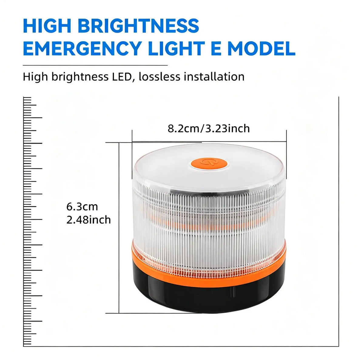 Beacon Amber Flashing Magnetic Base Strobe Truck Motorcycle