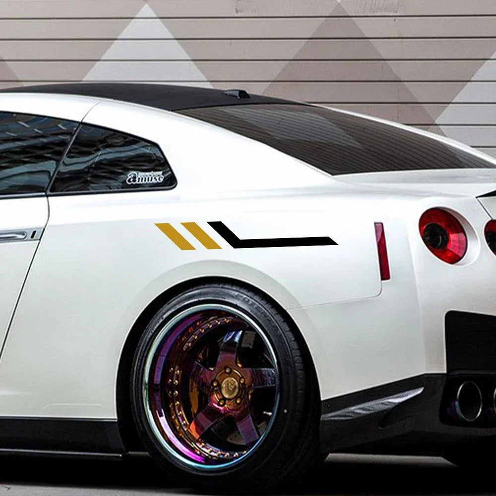 2PCS Body Stickers Side Wing Vinyl Decals Decor Modification