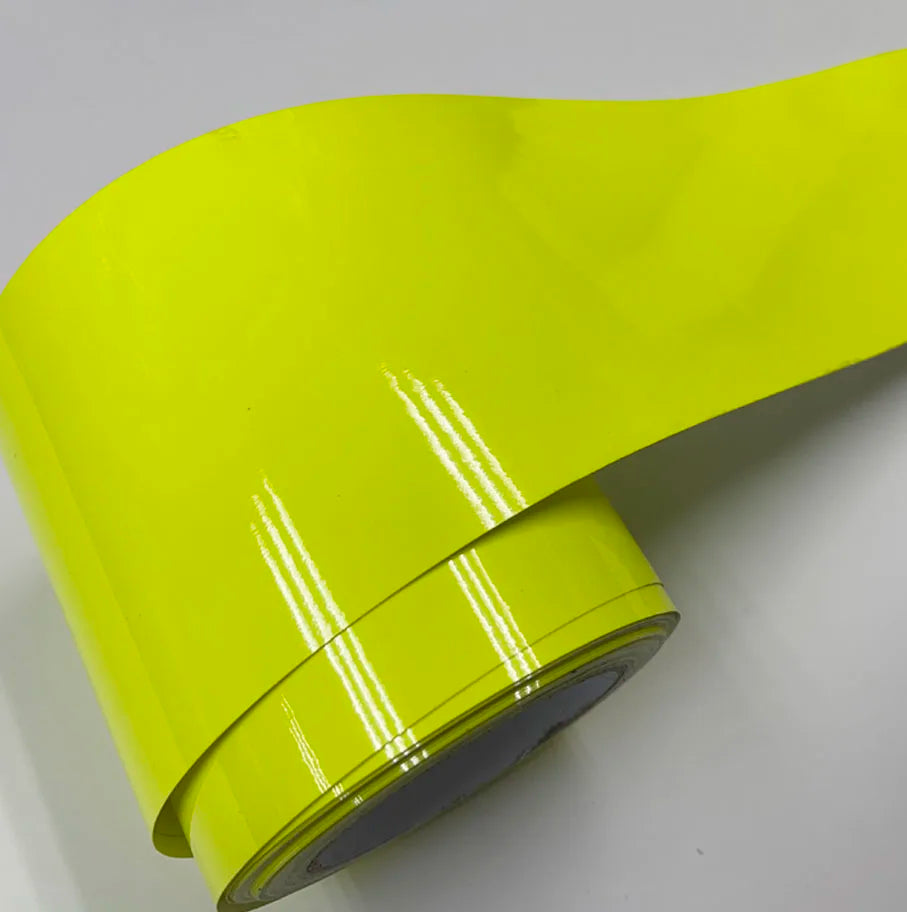 10CM Width Neon Fluorescent Gloss Vinyl Wrap Adhesive Sticker