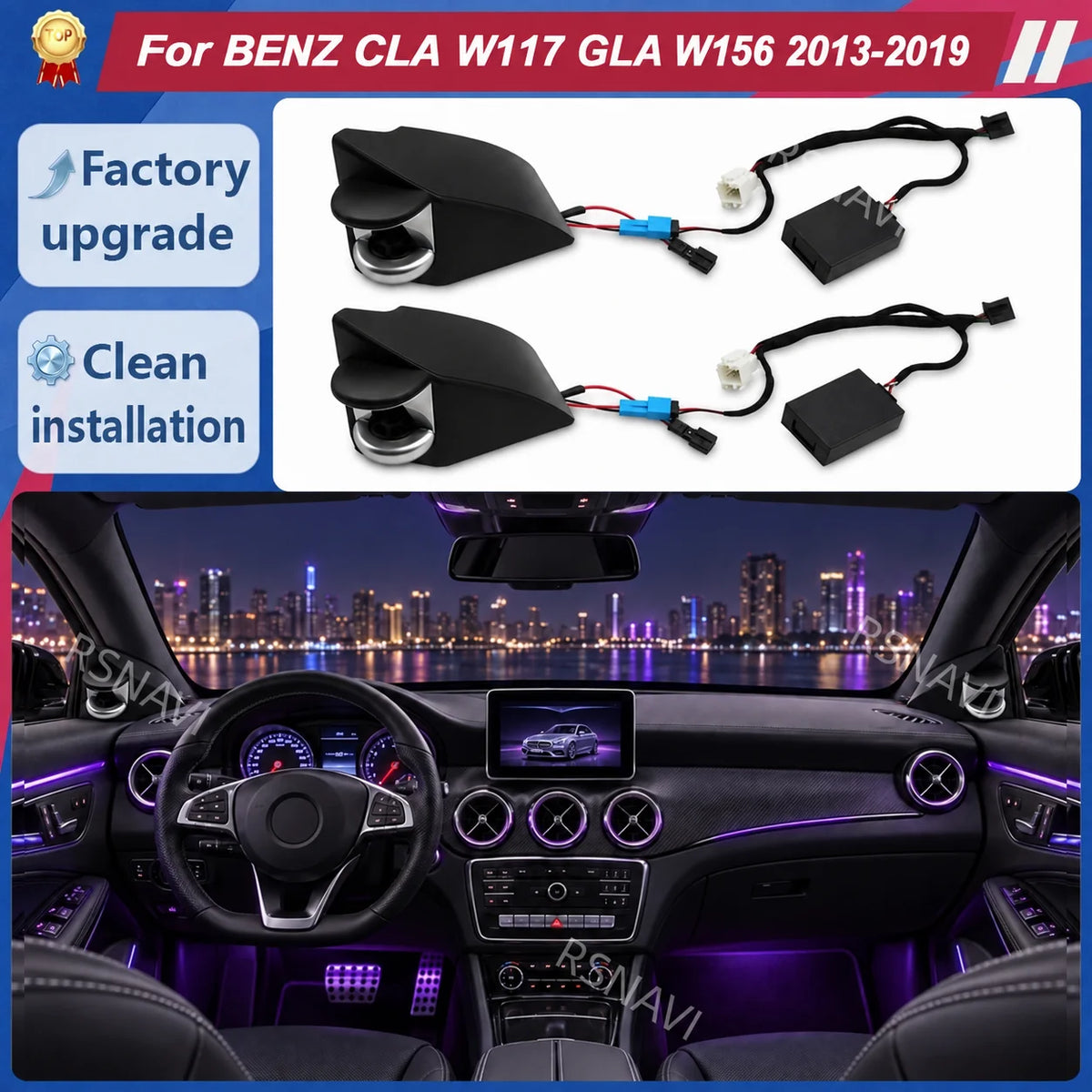 For Mercedes-Benz Cla W117 Gla W156 Hourglass Design Tweeters