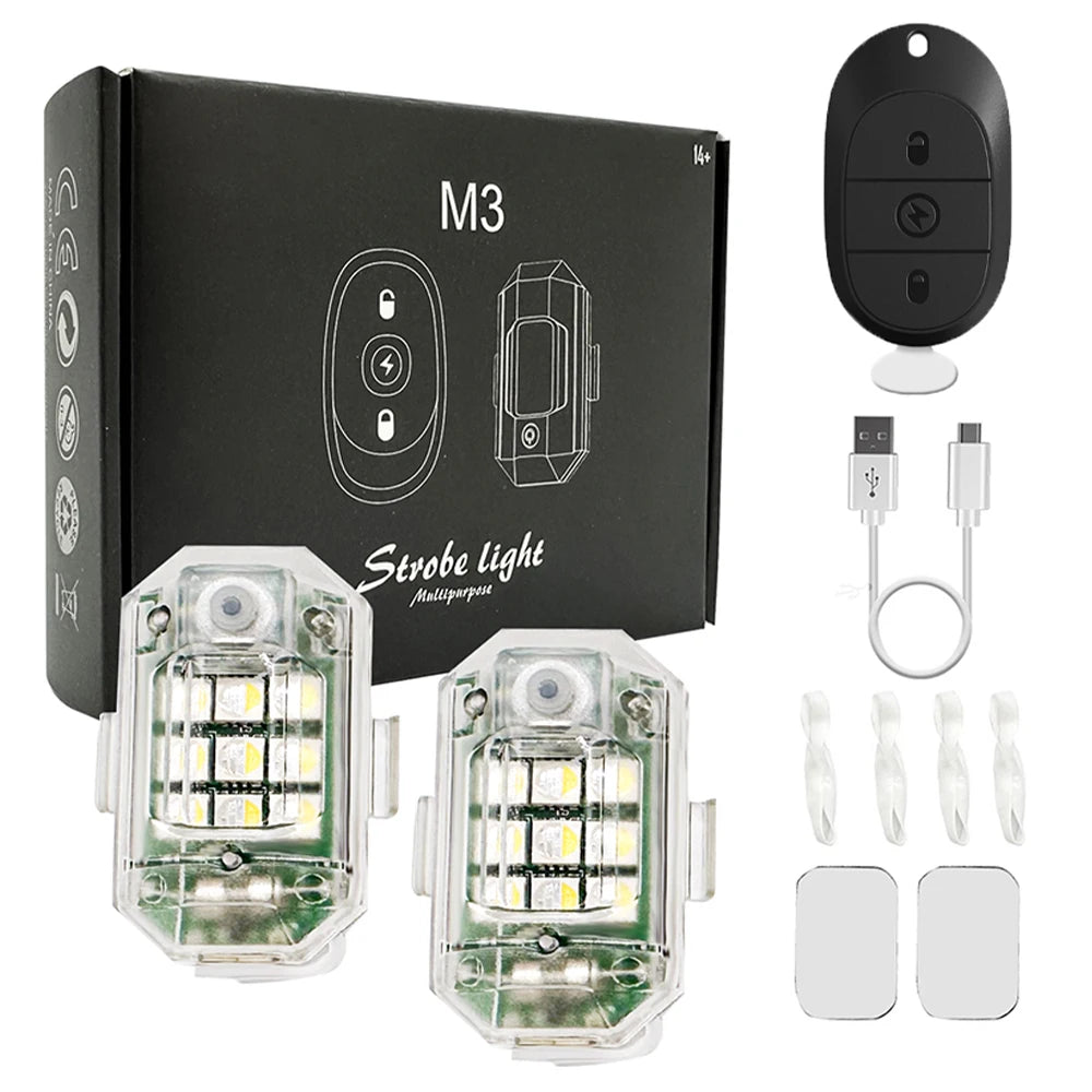 Strobe Remote Warning Flash Wireless Control Waterproof Bike