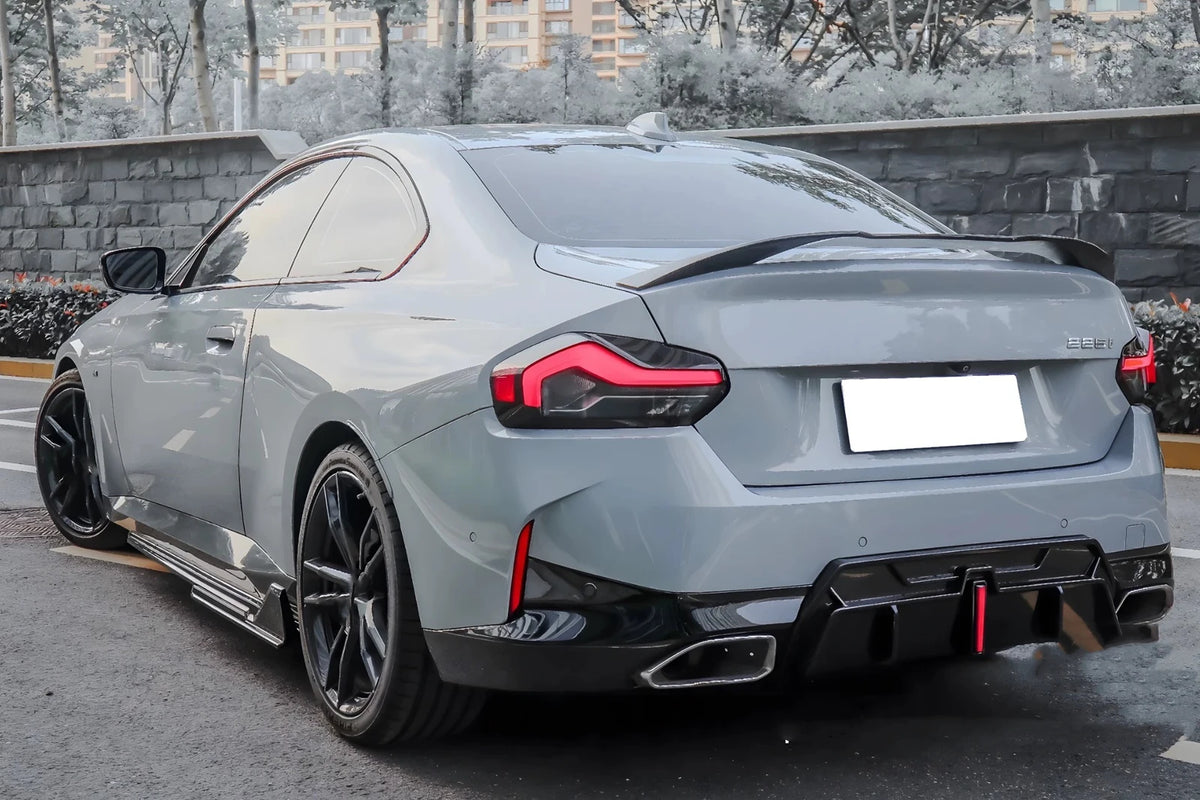 For BMW 2 Series G42 M Rear Bumper Diffuser Lip Gloss Black