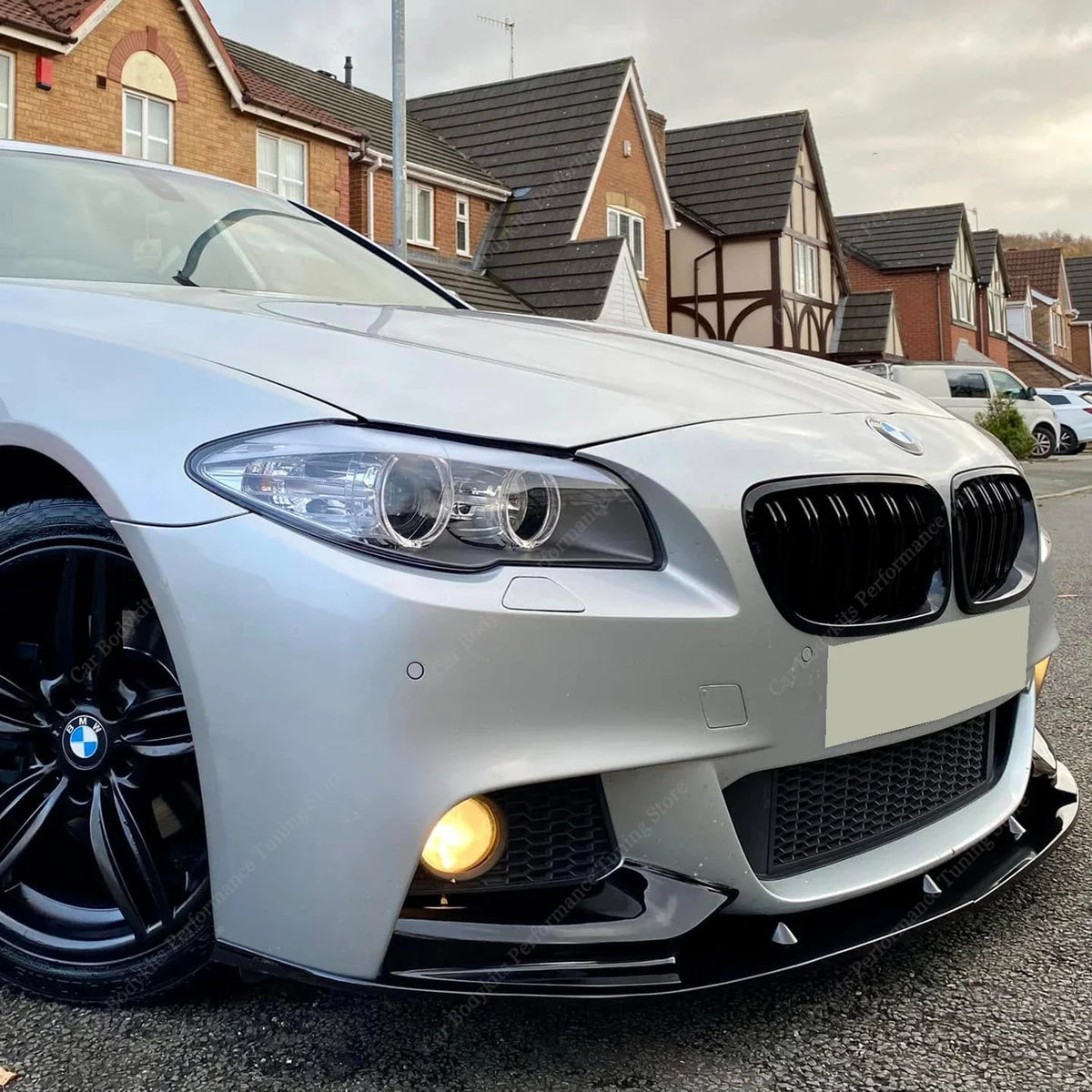 For BMW 5 Series F10 F11 Gloss Black Mp Front Bumper Lip Spoiler