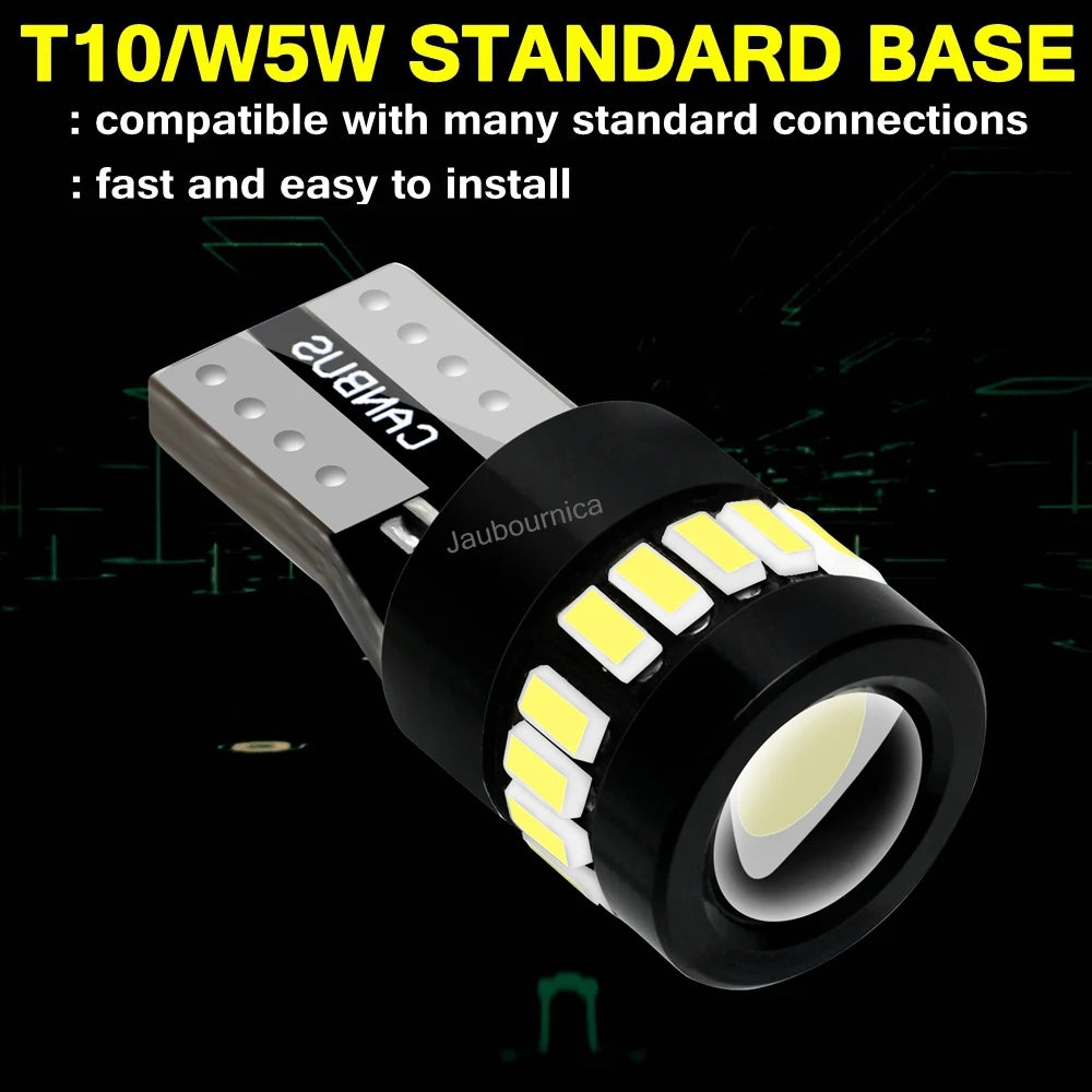 2PCS T10 Bulbs W5W Super Bright Parking Bulb Canbus