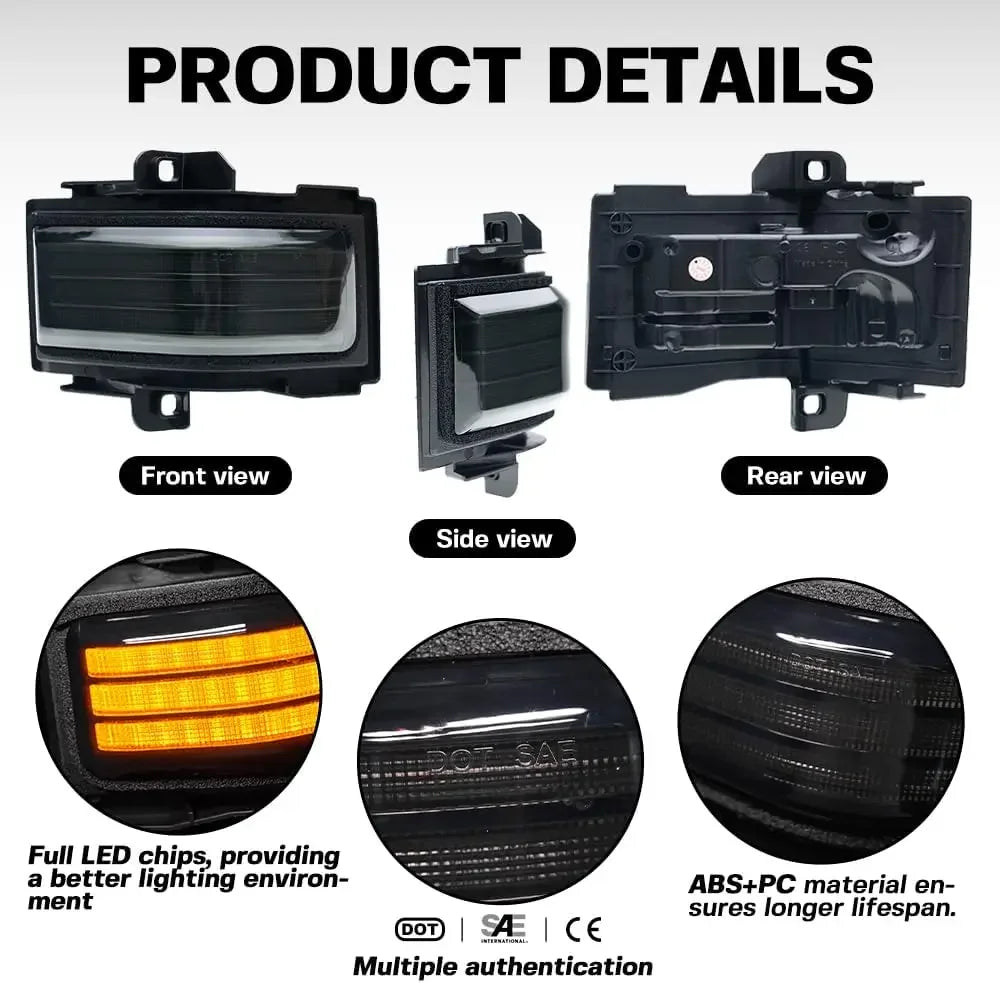 For Ford F150 2015-2024 F250 F350 4PIN Rearview Mirror Turn