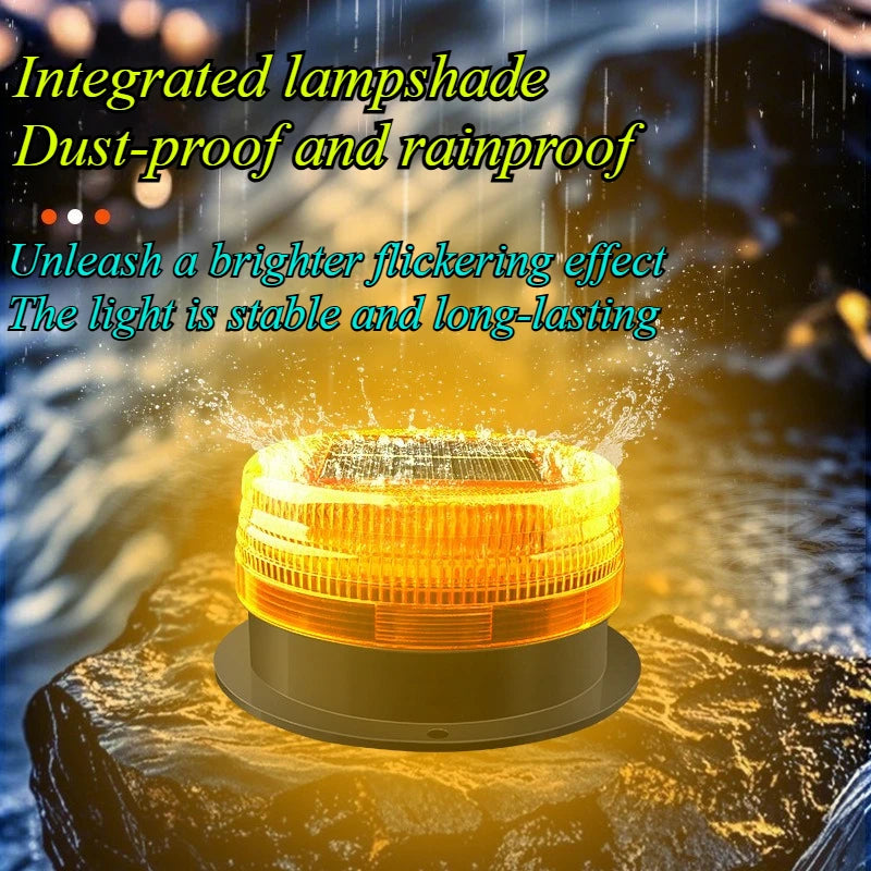 Cars Part Trucks Solar Powered Emergency Warning Strobe Beacon