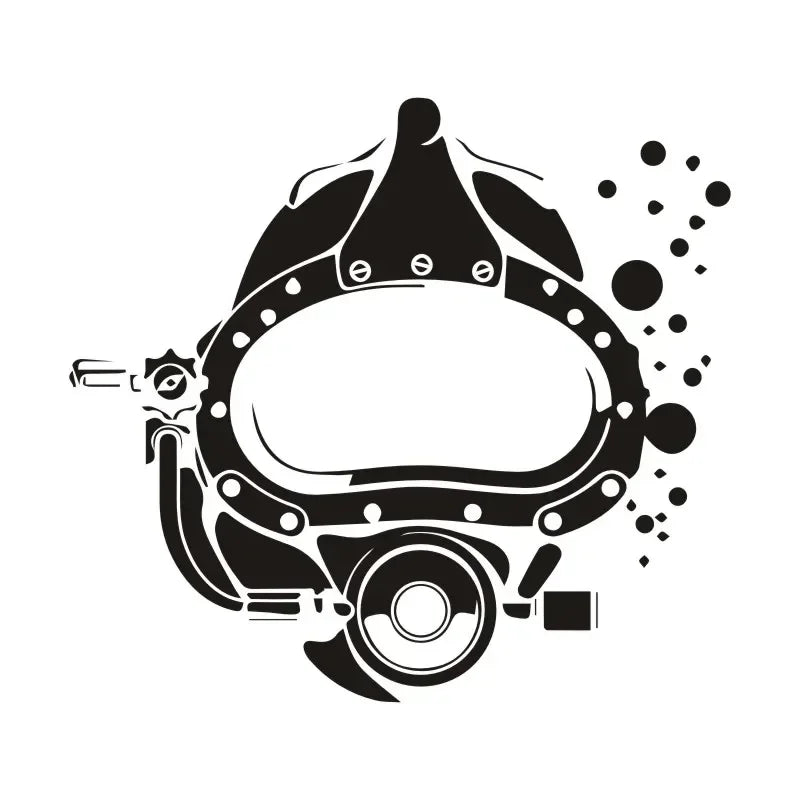 Sticker Diver Diving Mask Decal Waterproof Custom 16.6cm 15.1cm