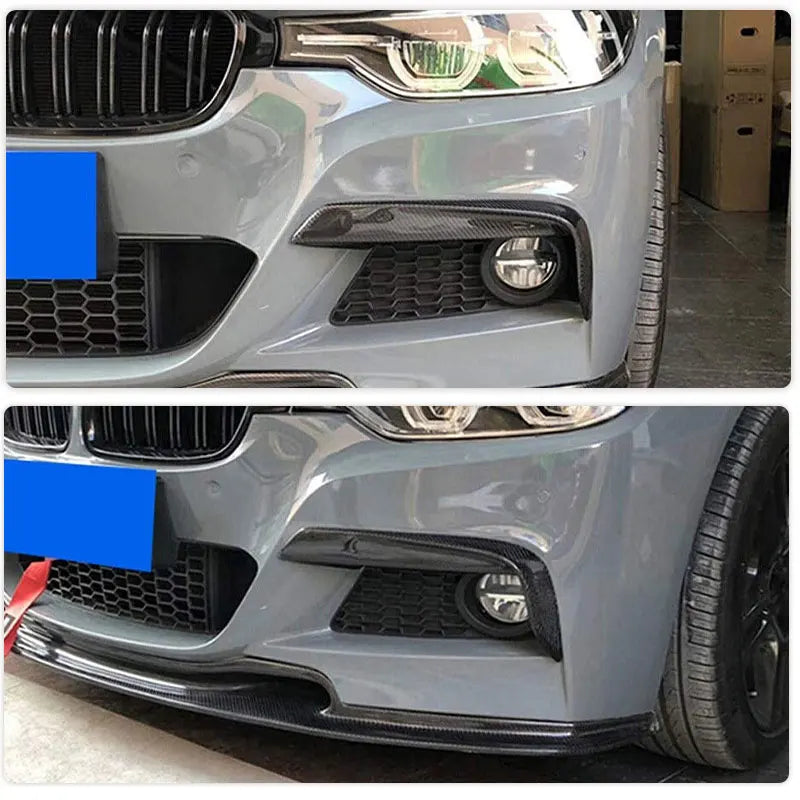 For BMW 3 Series F30 F31 Carbon Fiber Front Bumper Fog Cover