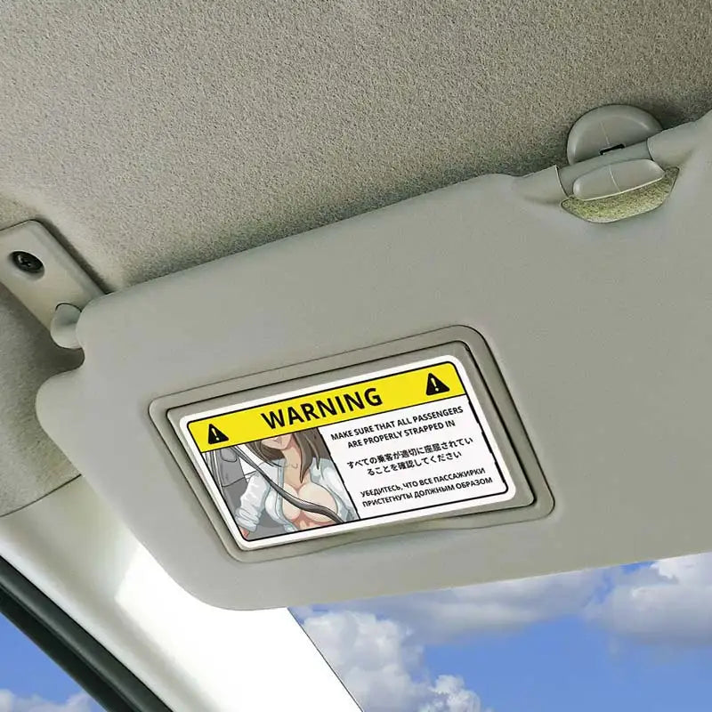 Sticker Warning Make Sure That All Passengers Are Properly