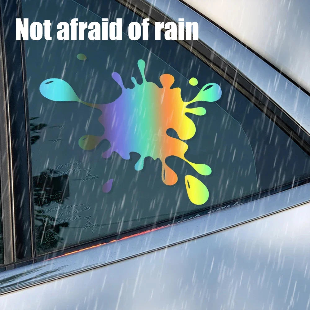 Creative Water Reflective Stickers Paint Stains Window Decals
