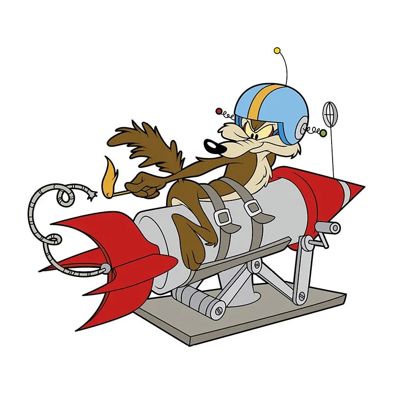 For Wile E Coyote Acme Rocket Design Cartoon Sticker Anime Decal