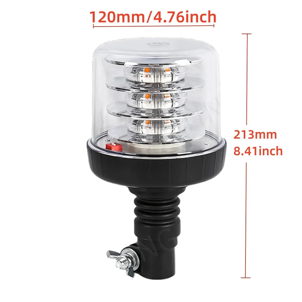 2PCS 12V 24V Amber Warning Emergency Strobe Safety Flashing