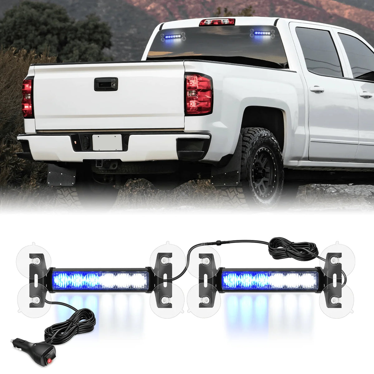 Nilight Strobe Traffic Advisor Bar 2-1 Dash Warning Safety