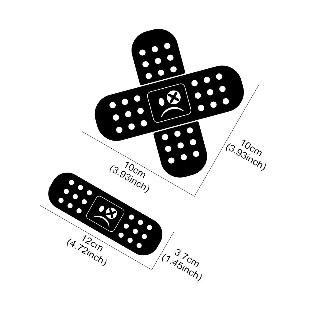Sticker Funny Band Aid Window Decal Cross Hurt Stickers