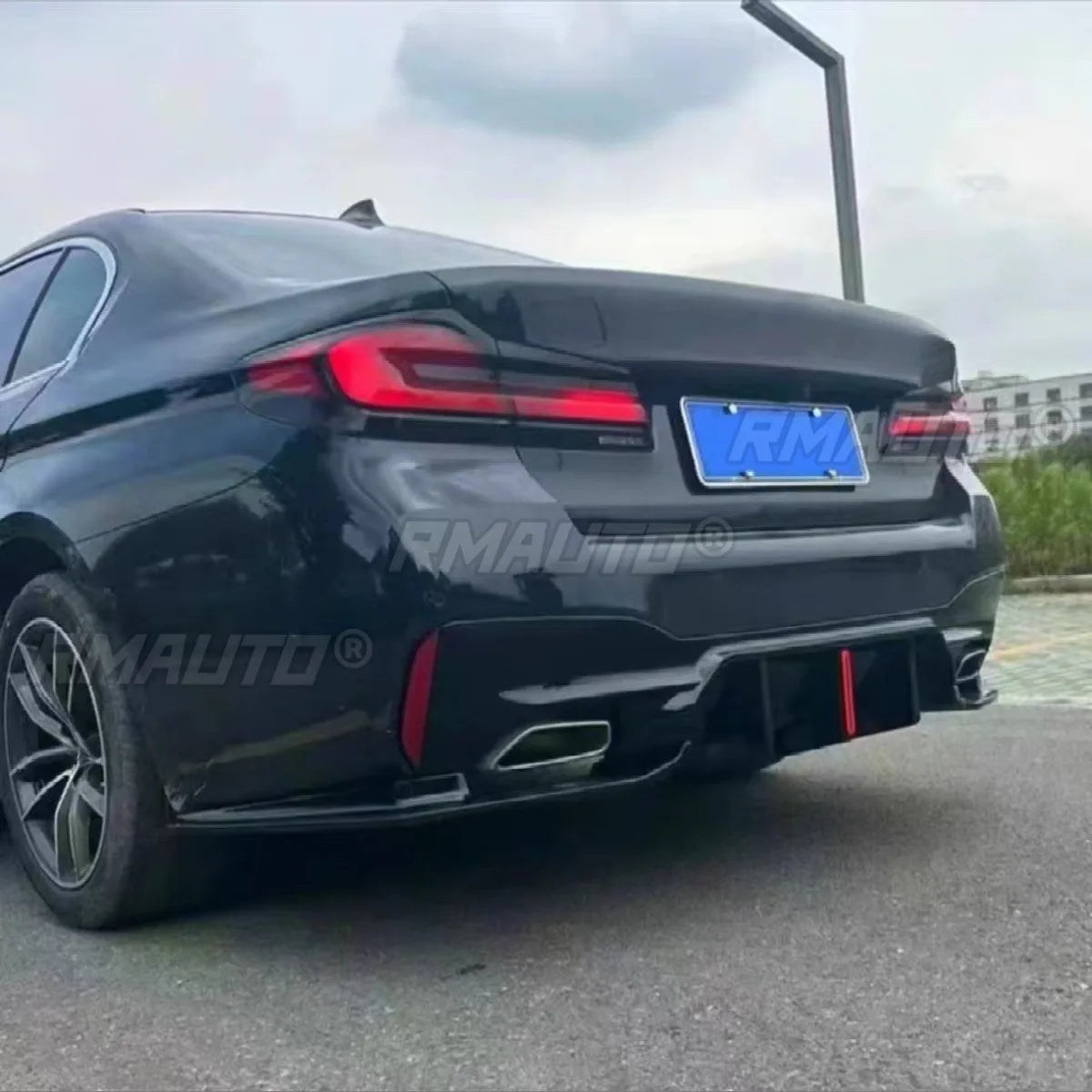 For BMW 5 Series G30 G38 Rear Bumper Spoiler Lip Diffuser