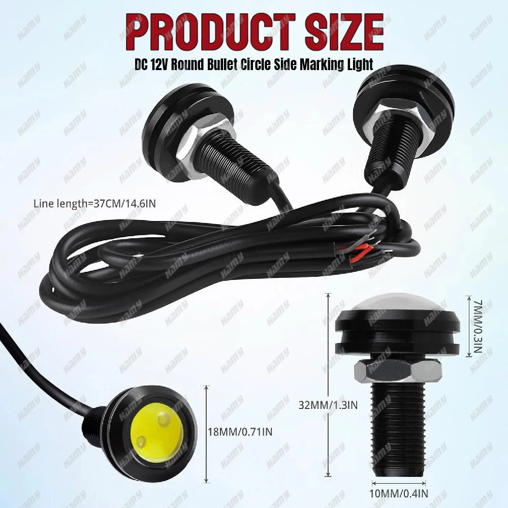 Cob 18MM 12V Eagle Eye Drl Fog Daytime Running