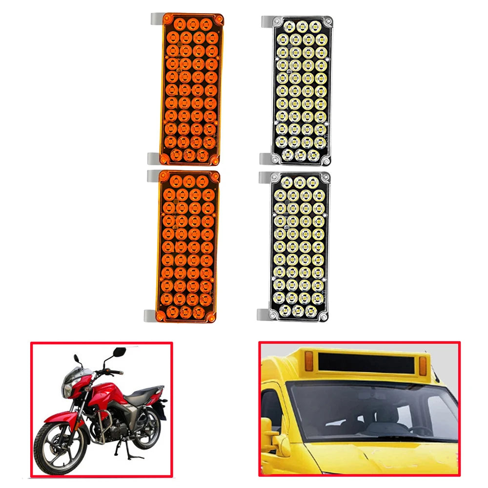 For Various 12V-24V Vehicles Turcks Rv 2PCS Strobe Warning