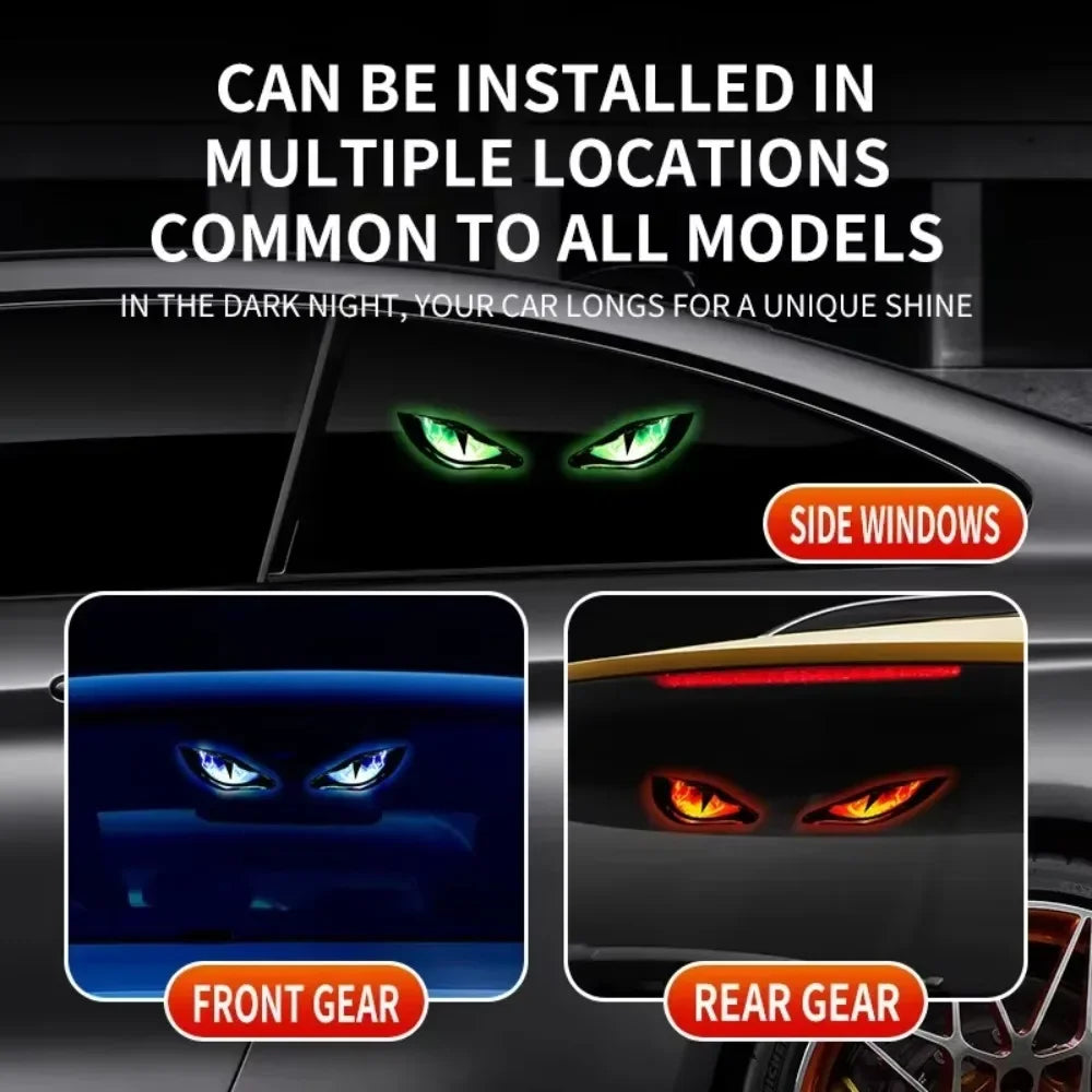 Solar Devil Eye Dynamic Expression Warning Truck Suction Cup