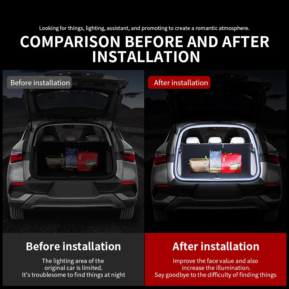 Brightness Trunk Lighting Strip Flexible Ambient After Frunk