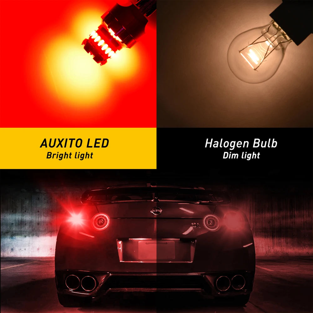 For BMW E46 E90 Toyota Auxito 2X Strobe Flash T20 W21 5W 7443