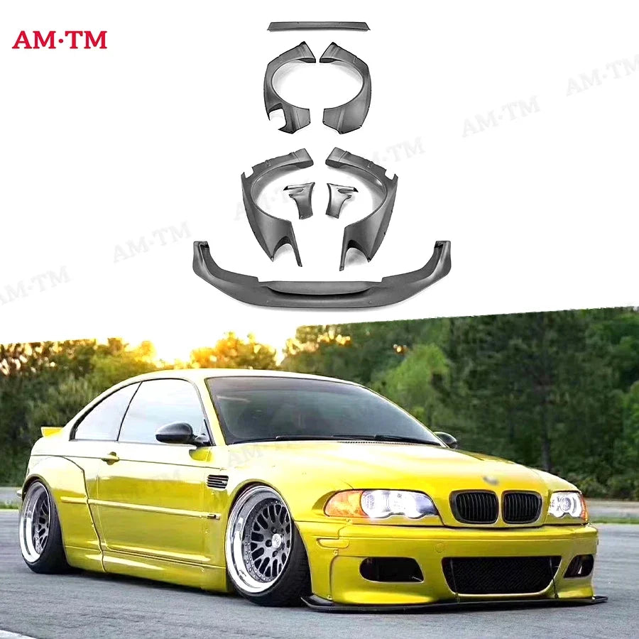 For BMW E46 M3 Sedan 2 Door Frp Material Rocket Bunny Front Lip