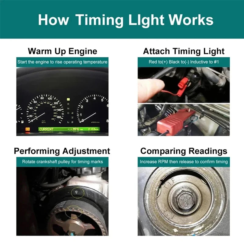 Ignition Timing Gun 12V Engine Induction Strobe Motorcycle Marine