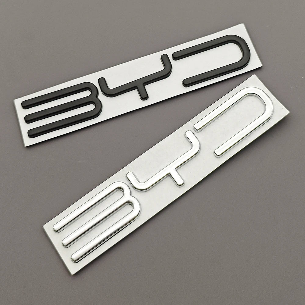 For BYD Atto 3 Shark 6 3D Metal Badge Letters BYD Logo Emblem