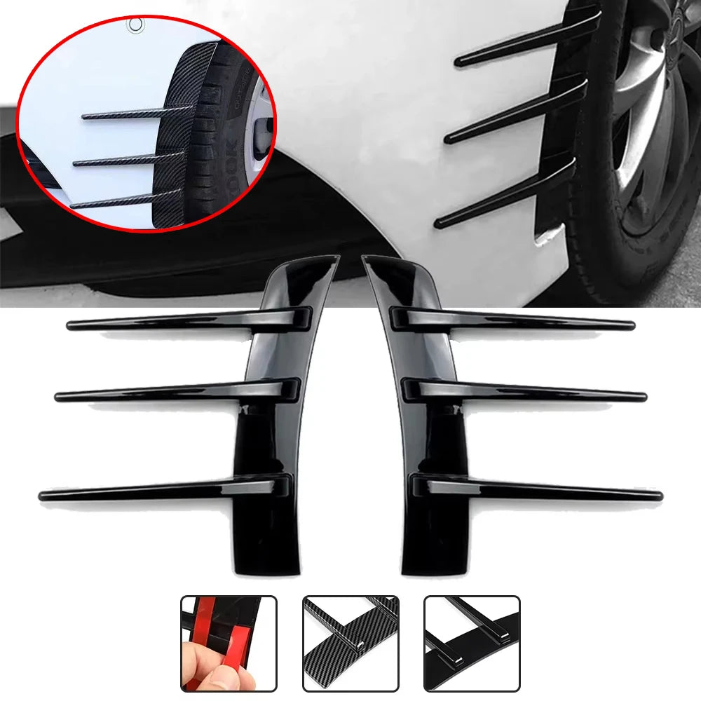 2PCS Side Fender Vent Air Wing Cover Trim Glossy