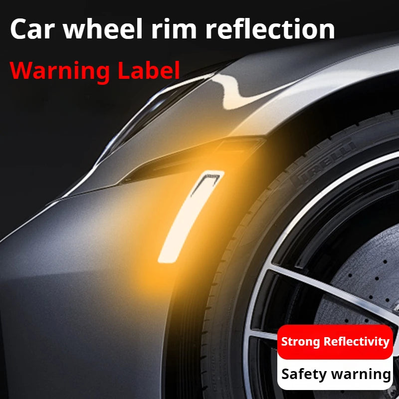 2PCS Wheel Eyebrow Reflective Sticker Visibility Safety Tape