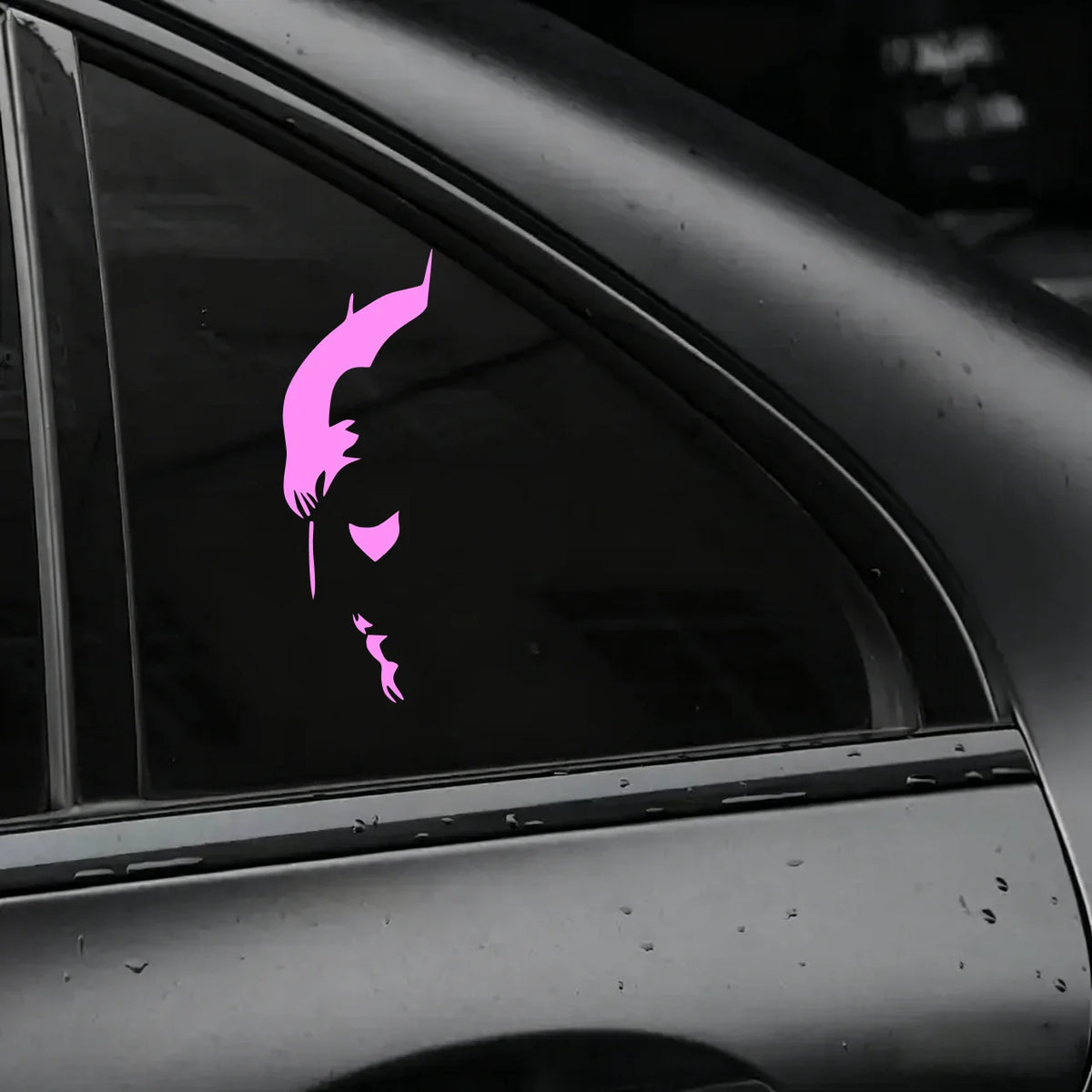Pair Hollow Hero Mask Profile Vinyl Side Window Sticker