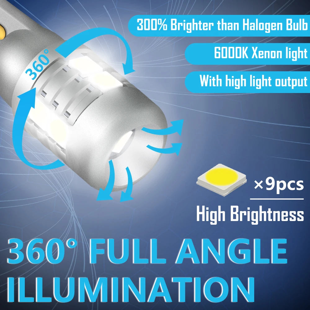 Stella 10PCS 9-46v T10 W5W 3000K Warm White 4300K