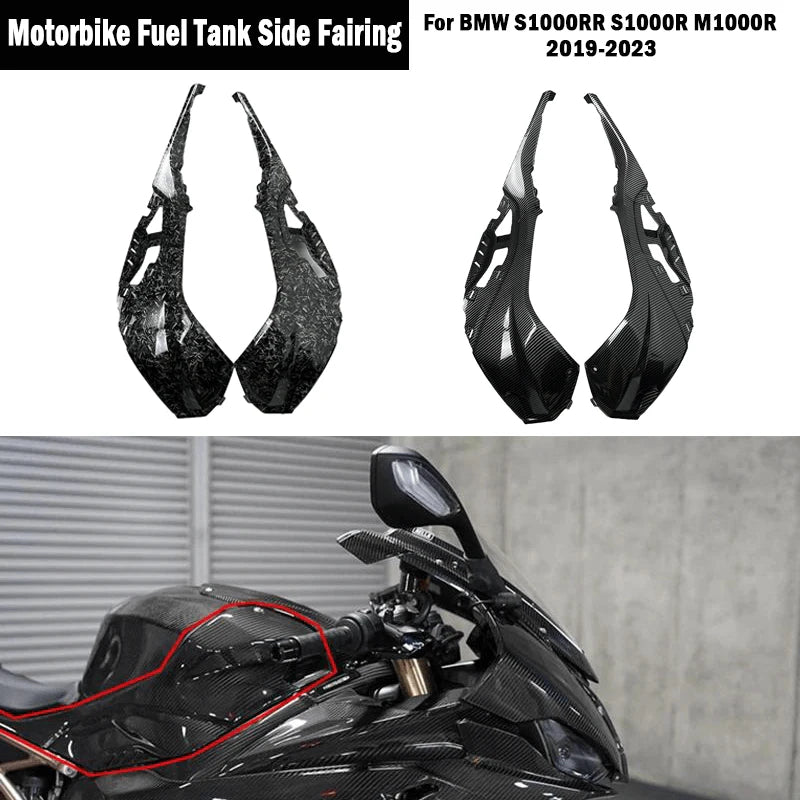 For BMW S1000RR S1000R ABS Carbon Fiber Gas Fuel Tank Side Under