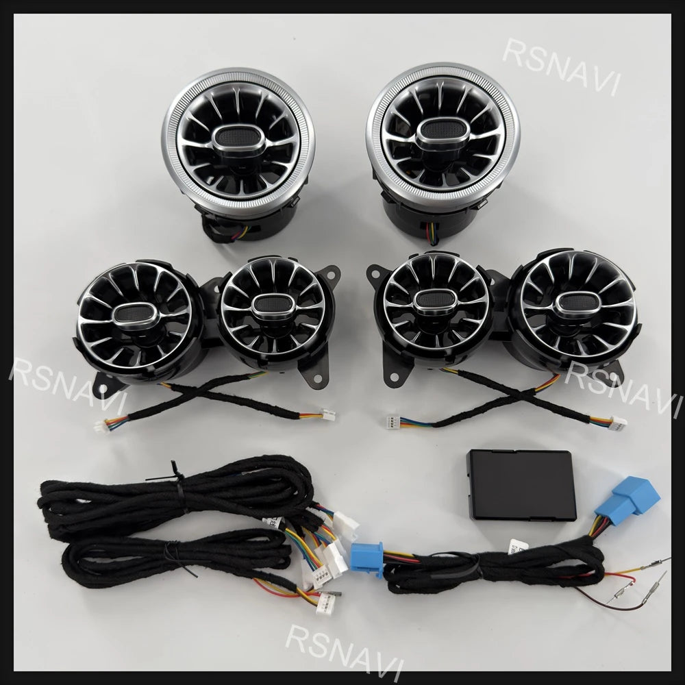 Front Dashboard turbine-style Air Vents Ambient Lighting