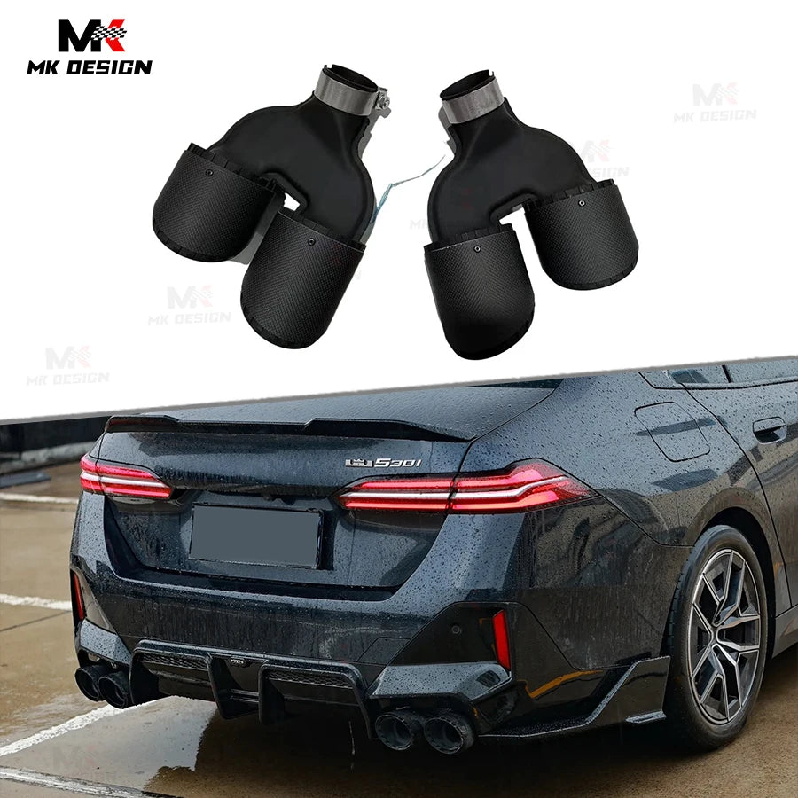 For BMW 5 Series G60 530I Carbon Fiber Muffler Tailpipes Exhaust