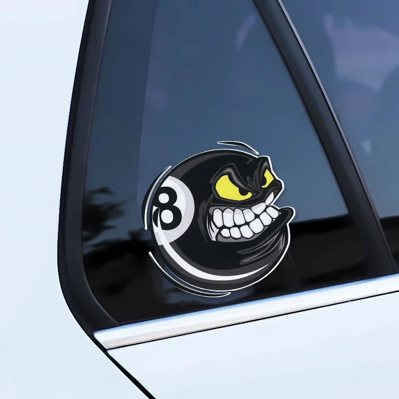 Fierce No Ball Billiards Cartoon Pattern Stickers Window Body
