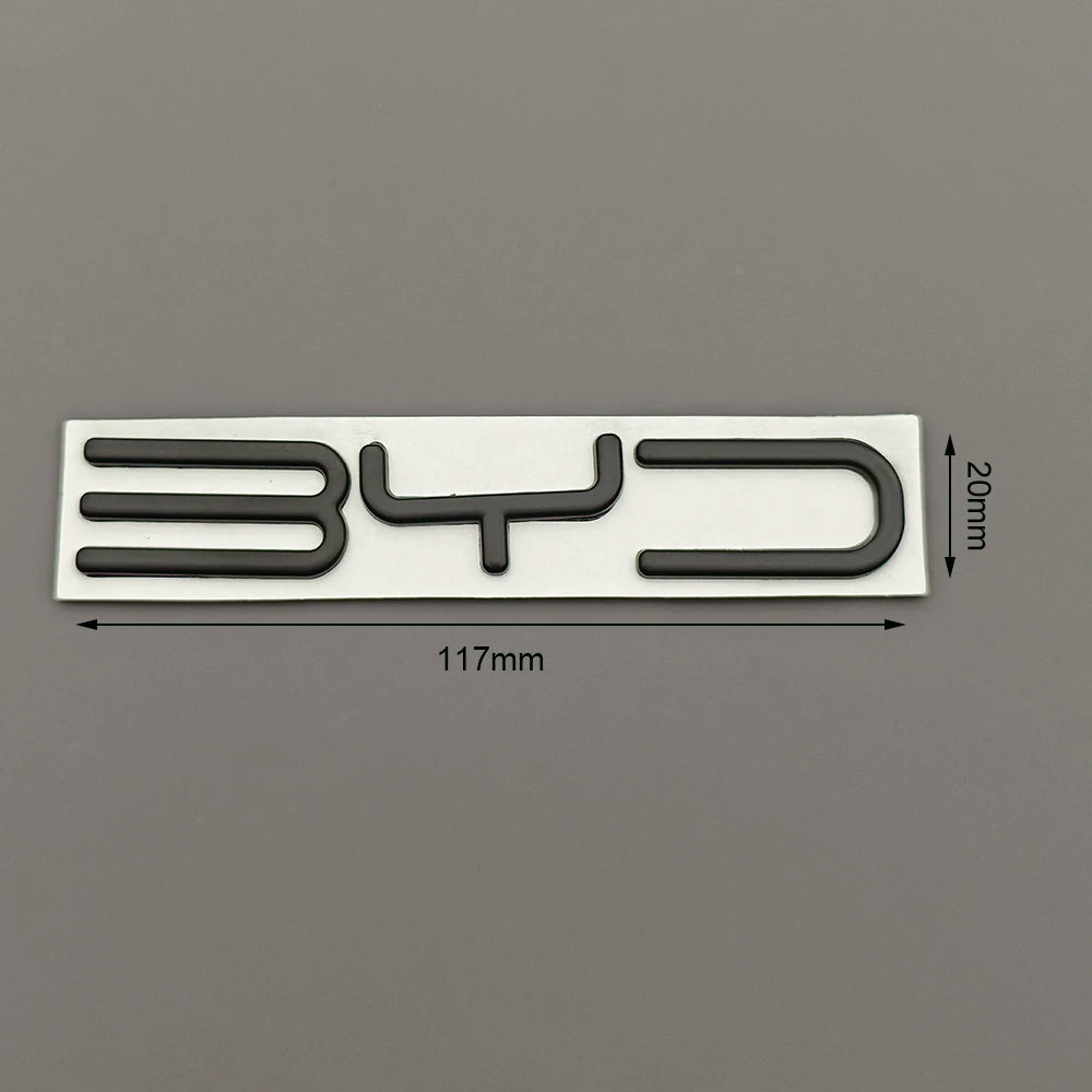 For BYD Atto 3 Shark 6 3D Metal Badge Letters BYD Logo Emblem