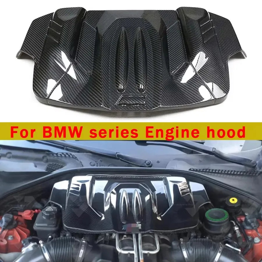 For BMW Series M5 F10 F18 M6 F06 F12 F13 Dry Carbon Fiber Engine