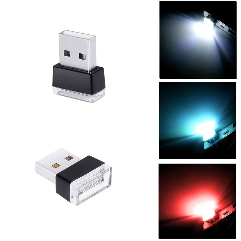 USB Atmosphere Emergency Lighting Portable Plug Play Red Blue