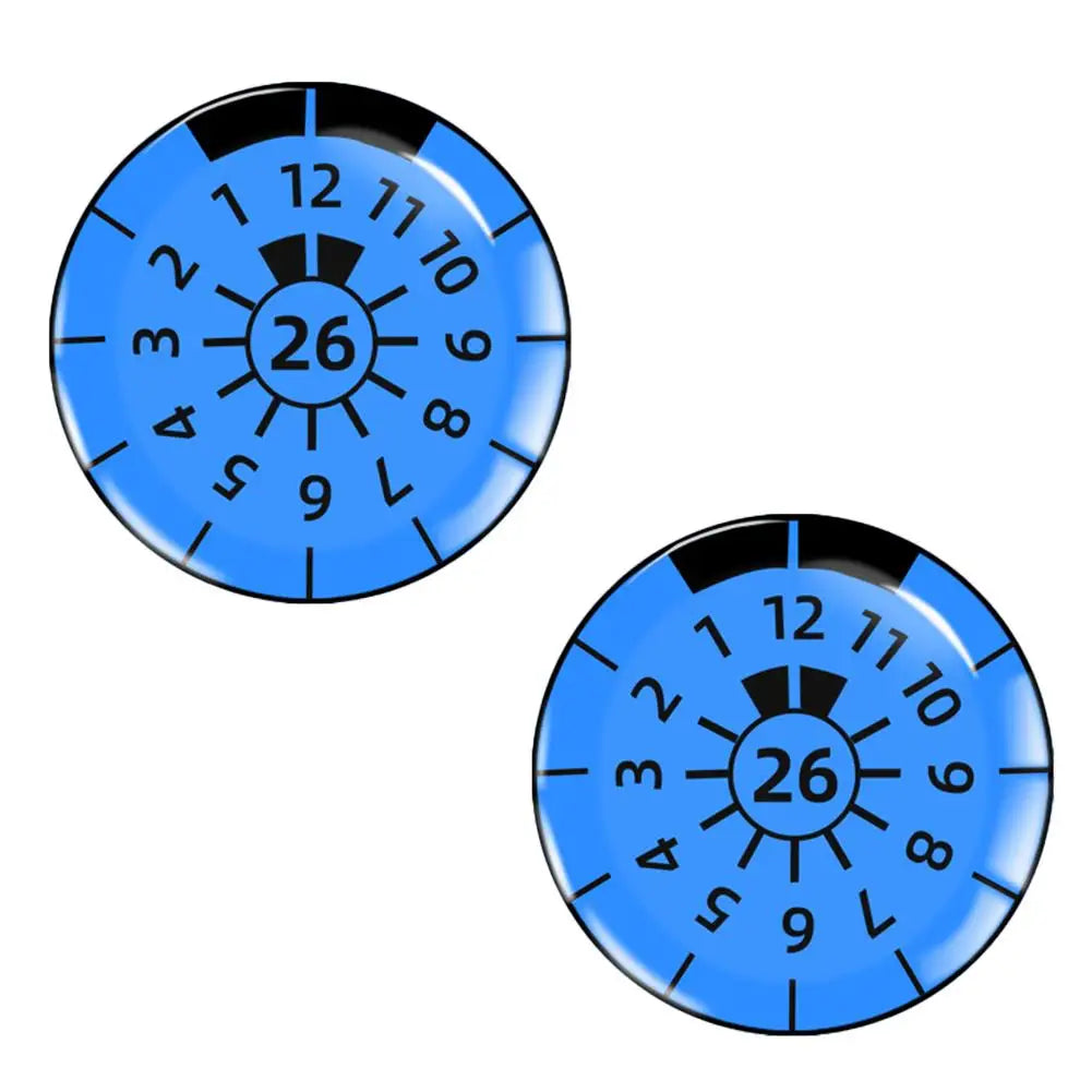 3D Gel Domed Sticker German License Plate Inspection 2PCS