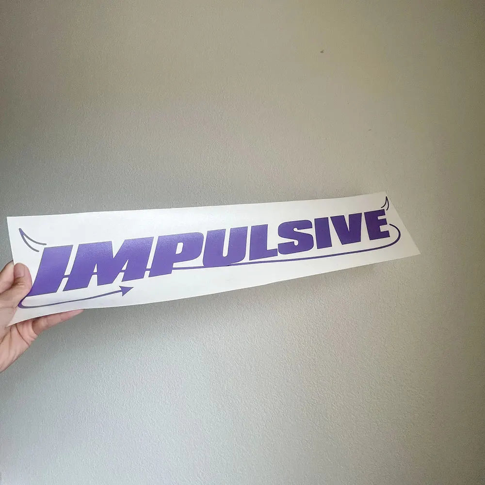 Impulsive Text Jdm Decal Holographic Die Cut Vinyl Pvc