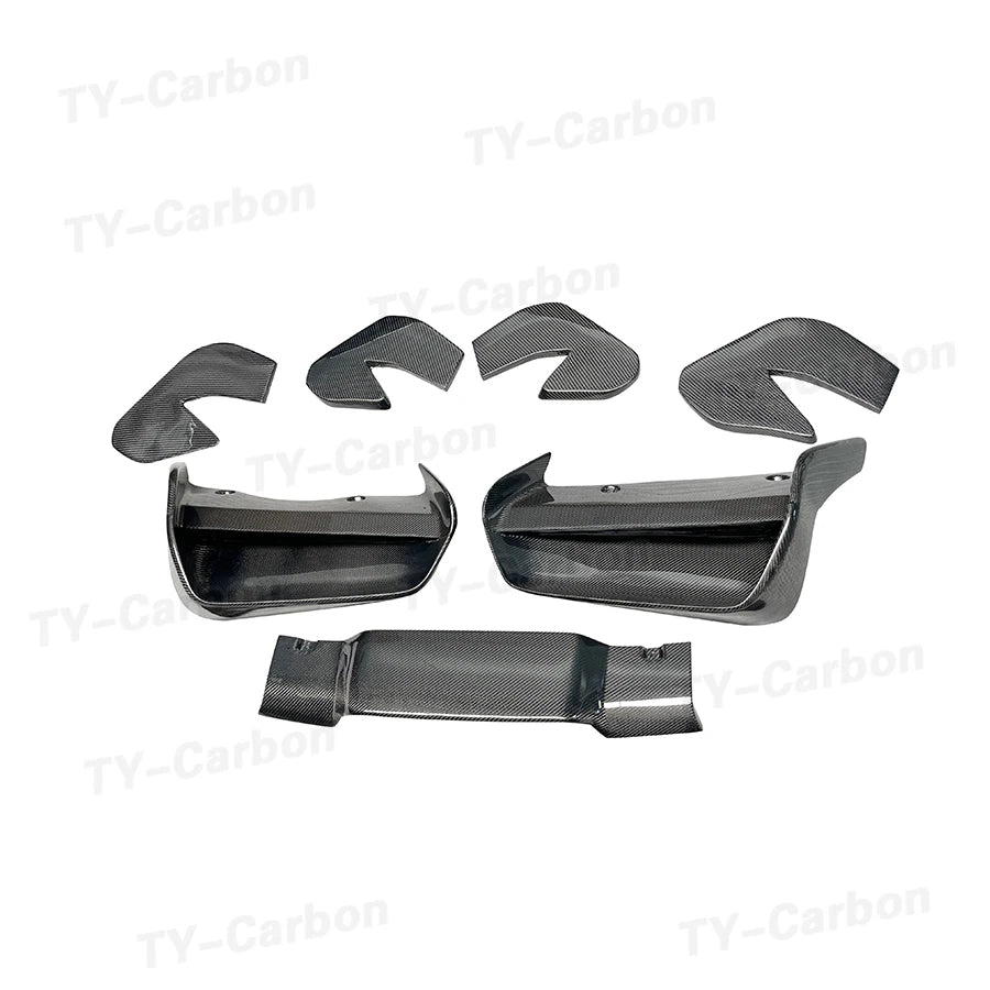 For BMW I8 Rear Bumper Diffuser Real Carbon Fiber Fit Spoiler