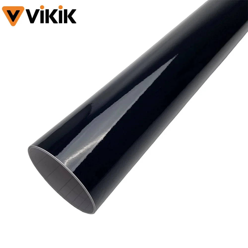 Glossy Black Vinyl Wrap Sticker Self Adhesive Bubble Motorcycles
