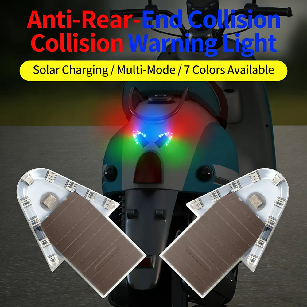 2PCS Warning Motorcycle Arrow Flash 6color Anti Rear End