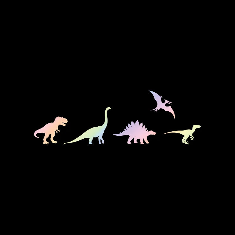 MINI Dinosaurs Set Raptor T Rex Pterodactyl Sticker Windows