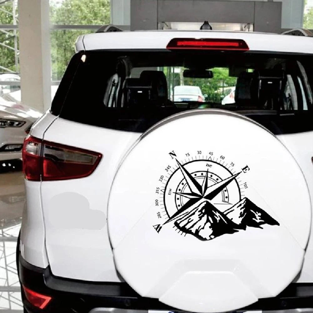 Mountain Compass Fashion Laser Colorful Decal Body Sticker Rear