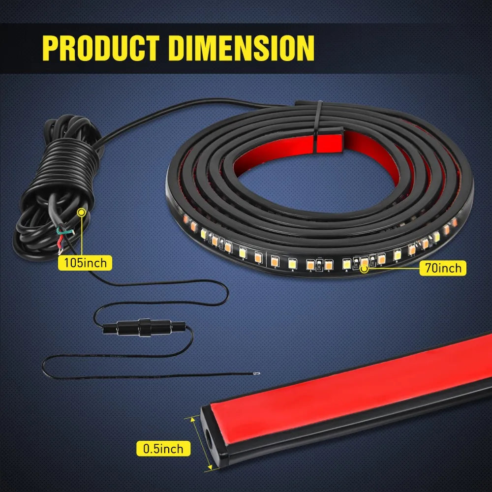 Nilight Strip 2PCS Truck Running Board Side Maker Turn